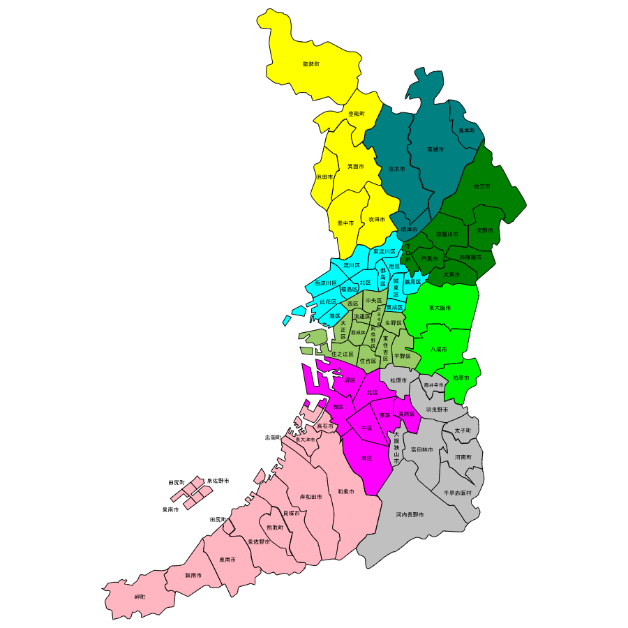 大阪府のFC募集エリア