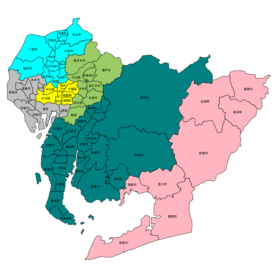 愛知県のFC募集エリア